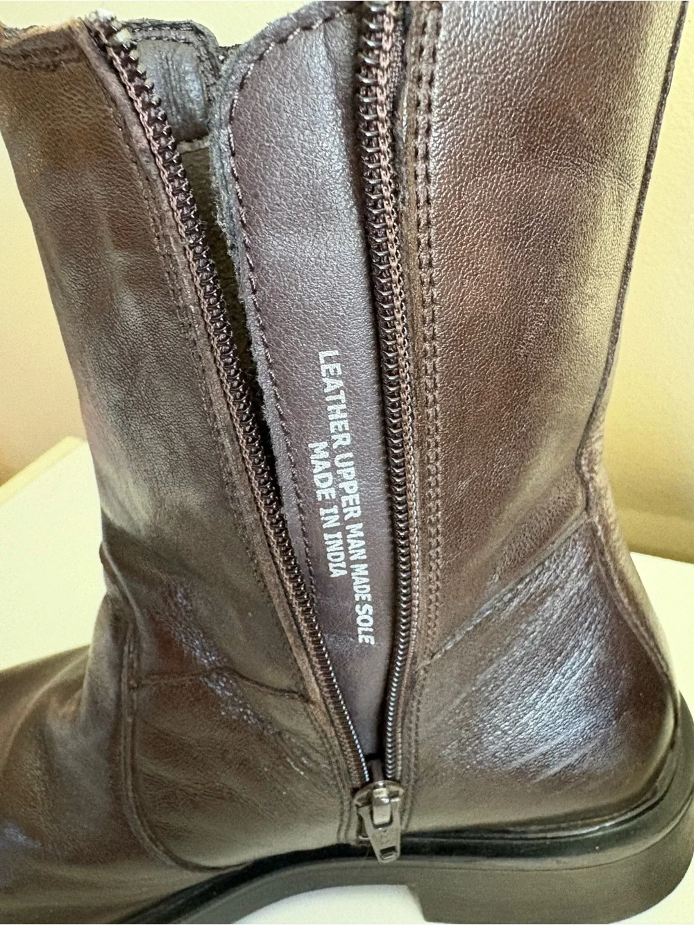 Alberto Torresi Brown Leather Zip Moto Ankle Riding Boots Size 37